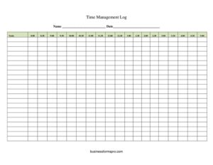 Time Management Log