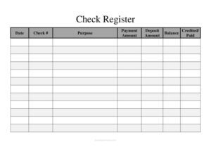 Large Check Register