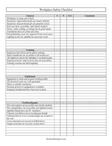 Workplace Safety Checklist