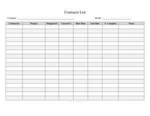 Contracts List