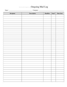 Outgoing Mail Log