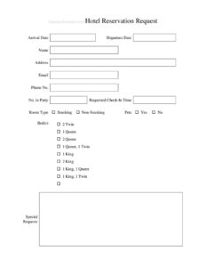 Hotel Reservation Request
