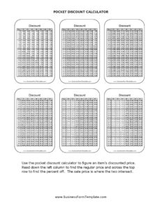 Pocket Discount Calculator