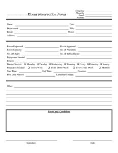 Room Reservation Form