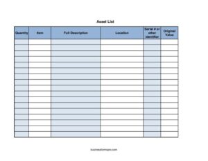 Asset List