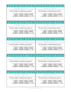 Recurring Appointment Reminder Card