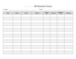 Bill Reminder Tracker