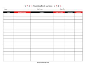 Casino Earnings Log